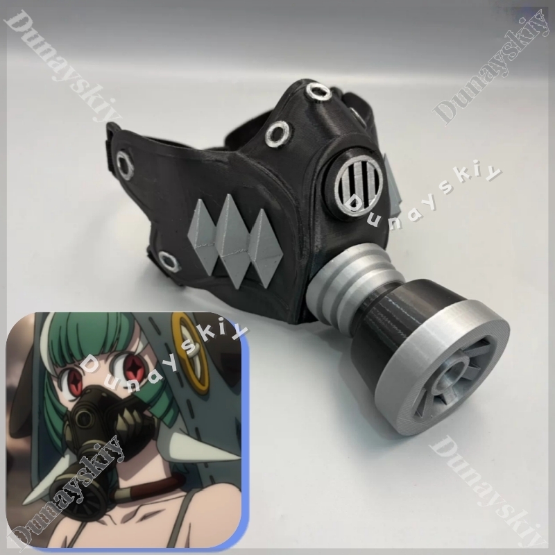 Guita Cyberpunk Gas Mask Green - đánh giá và giá 3D Printing Mask